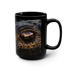 Eye of the Gator Black Mug, 15oz