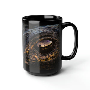 Eye of the Gator Black Mug, 15oz