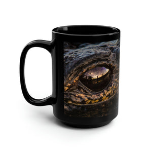 Eye of the Gator Black Mug, 15oz