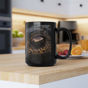 Eye of the Gator Black Mug, 15oz