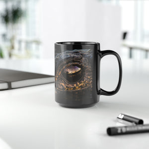 Eye of the Gator Black Mug, 15oz